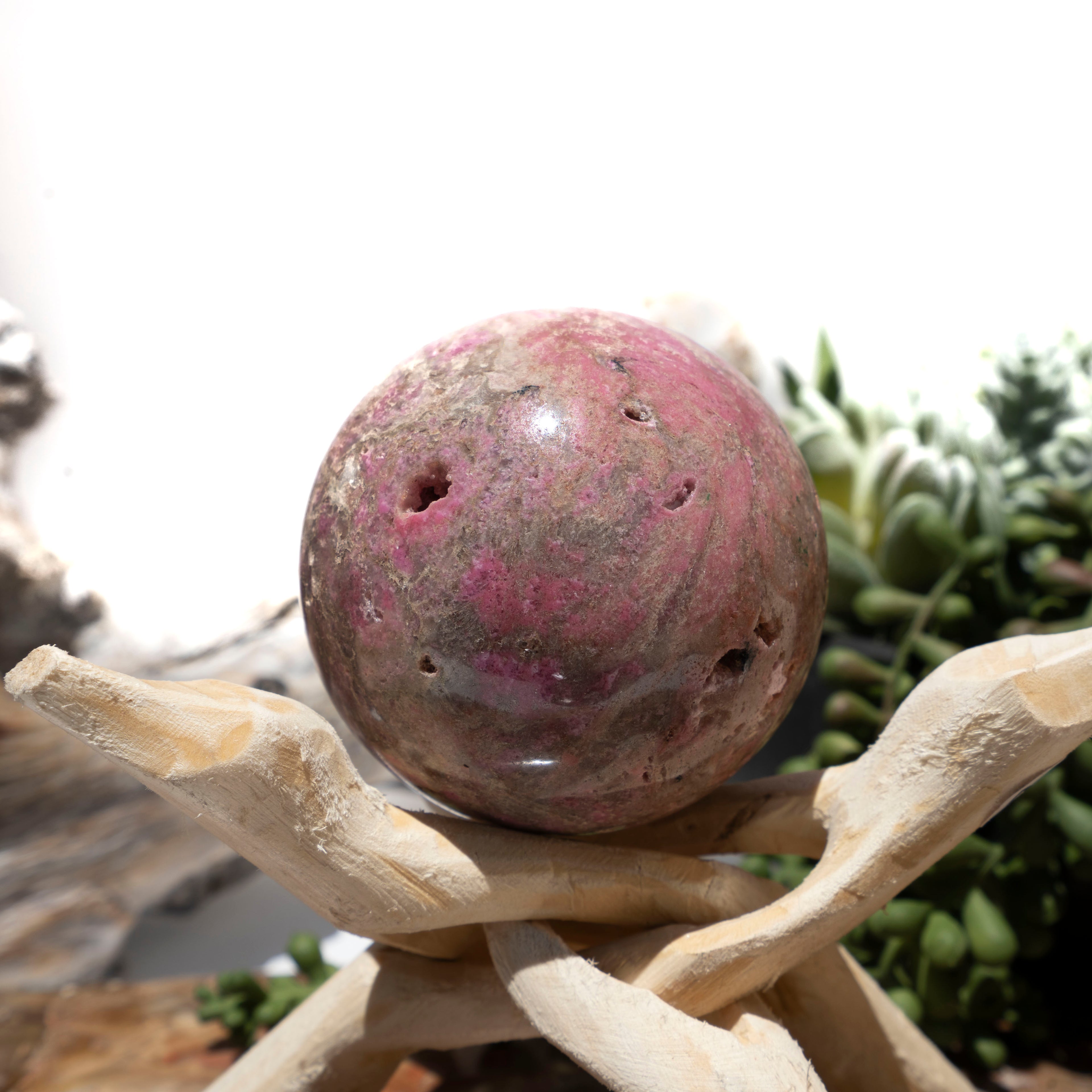 Rhodonite Sphere